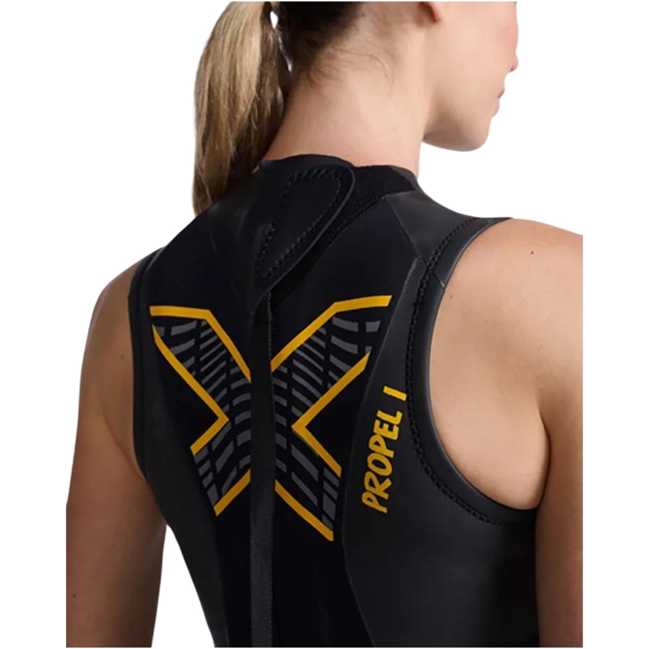 2026 2XU Dames Propel P:1 Zonder Mouwen Swim Wetsuit WW4995c - Black / Ambition